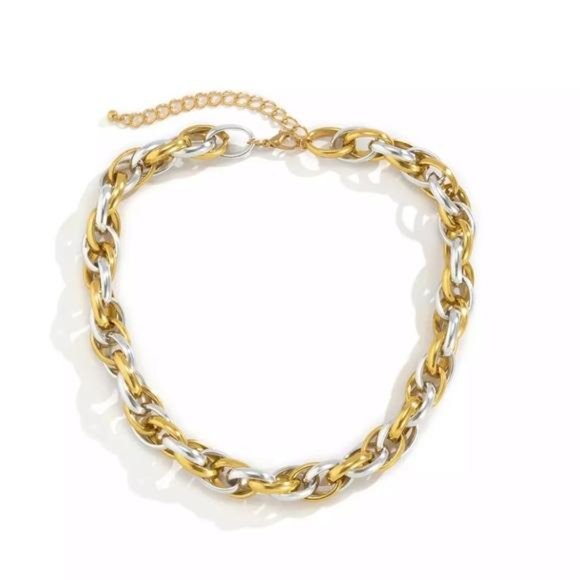 NEW PUNK STERLING SILVER CHUNKY CHOKER NECKLACE - Picture 6 of 6